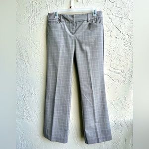 New York & Company Dress Pants Light Gray Checkered Striped Petite Size 4
